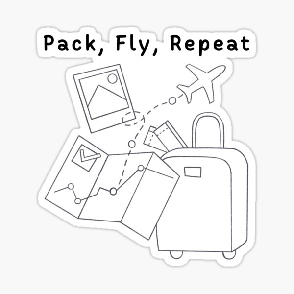 Item preview, Pack, Fly, Repeat calendars travel T-Shirt designed and sold by TeeFactory1.