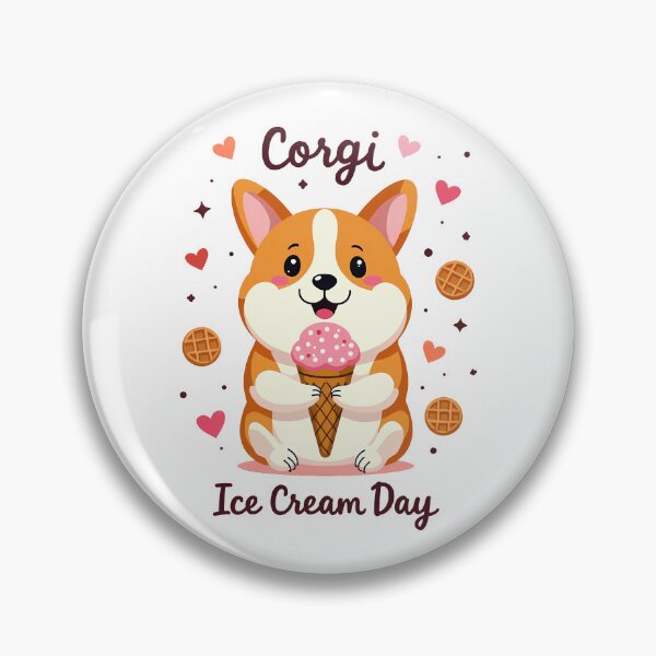 Artikelvorschau, Corgi-Eiscreme-Tag – Köstlicher Genuss und fröhlicher Genuss entworfen und verkauft von zoughlal.