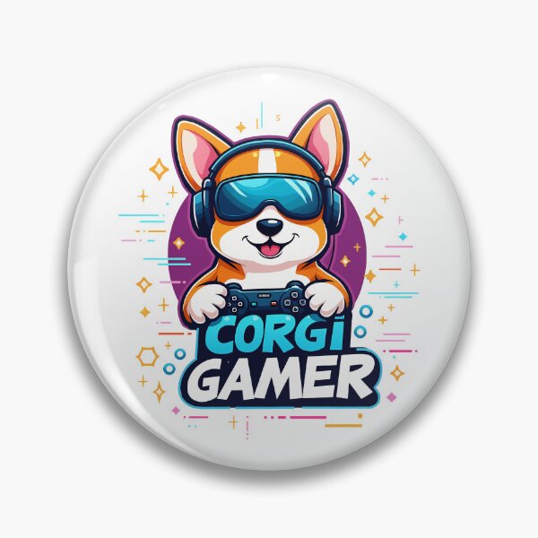 Item preview, Corgi Gamer – Playful Digital Savvy & Modern Cool designed and sold by zoughlal.