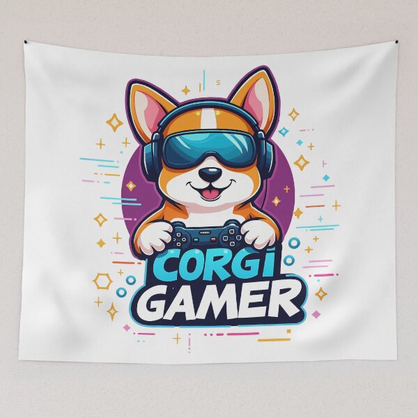 Item preview, Corgi Gamer – Playful Digital Savvy & Modern Cool designed and sold by zoughlal.