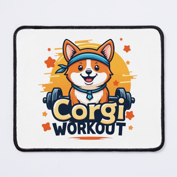 Item preview, Corgi Workout – Fun Fitness & Lively Energy designed and sold by zoughlal.