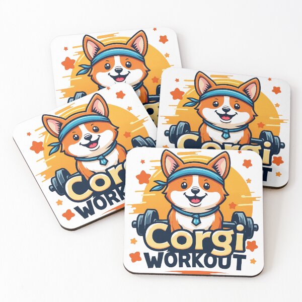 Item preview, Corgi Workout – Fun Fitness & Lively Energy designed and sold by zoughlal.