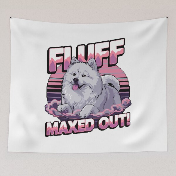 Item preview, Fluffy Samoyed Dog – Fluff Maxed Out! Pixel Art designed and sold by NaturePixel.