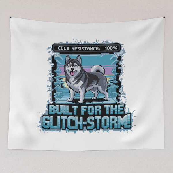 Item preview, Built for the Glitch-Storm – Cyber Alaskan Malamute designed and sold by NaturePixel.