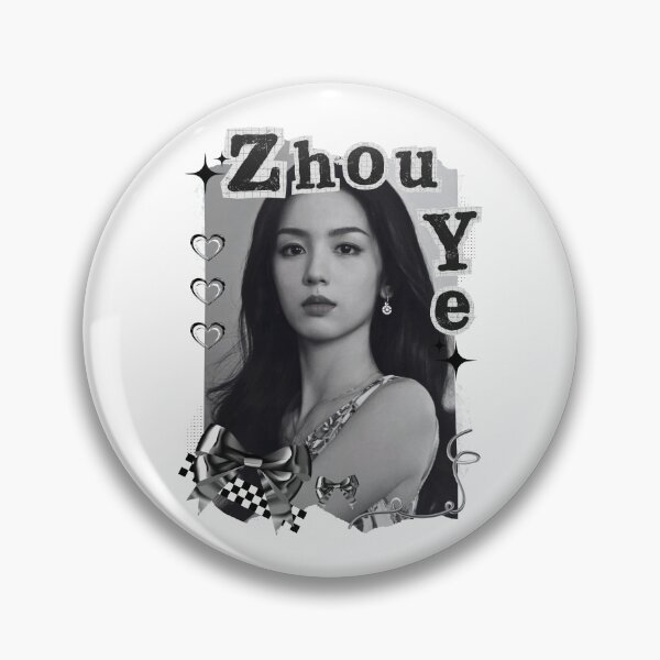 Item preview, Zhou Ye Chinese Drama Actress Black and White Collage Design designed and sold by AJUNICE STUDIO.
