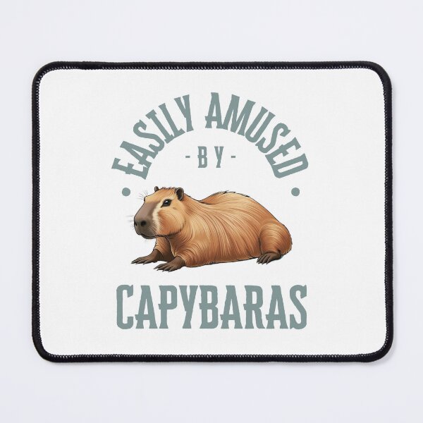 Item preview, Easily Amused by Capybaras – Realistic Capybara Art designed and sold by amandaline.