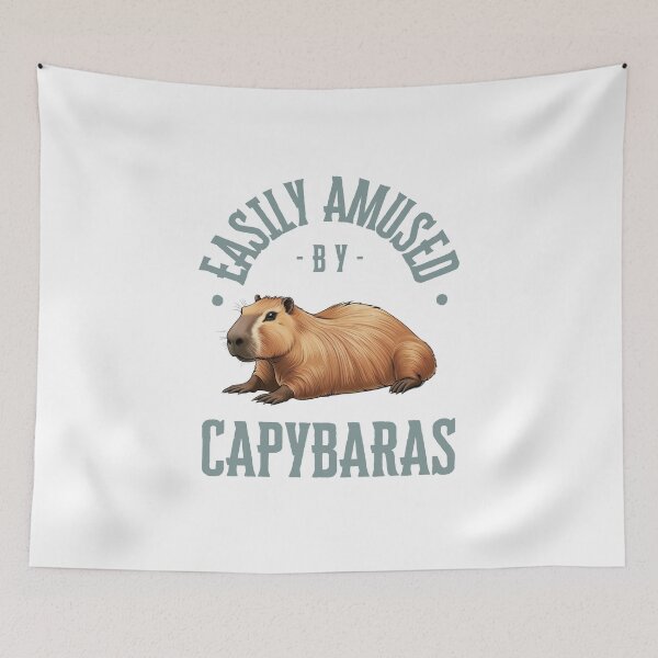 Item preview, Easily Amused by Capybaras – Realistic Capybara Art designed and sold by amandaline.