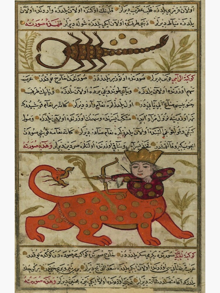 Thumbnail 3 of 3, Sticker, Illuminated Manuscript Scorpio designed and sold by melonman1357.
