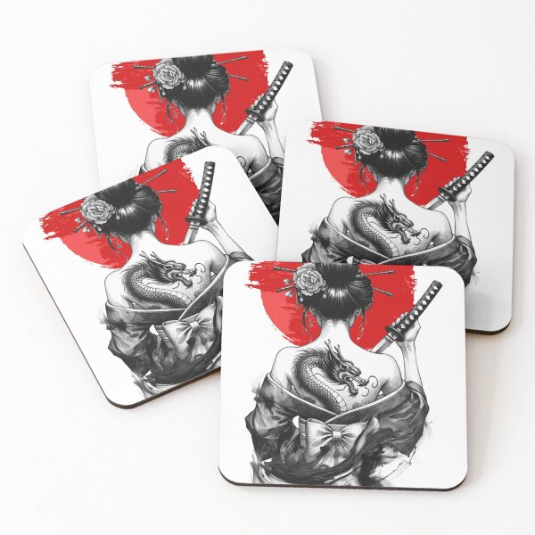 Item preview, Samurai Geisha - Power In Beauty Japanese Aesthetic designed and sold by NoodlesDoodlez.