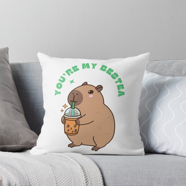 Item preview, You're My Bestea – Kawaii Capybara Drinking Boba Tea designed and sold by amandaline.