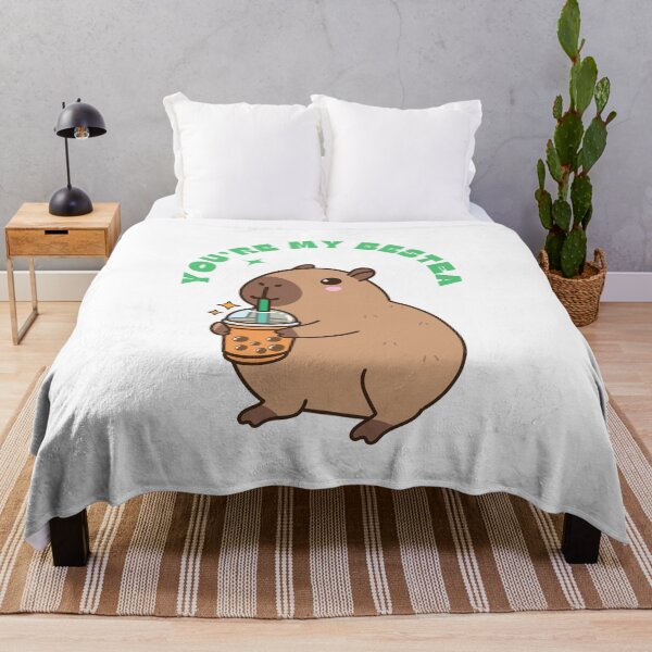 Item preview, You're My Bestea – Kawaii Capybara Drinking Boba Tea designed and sold by amandaline.