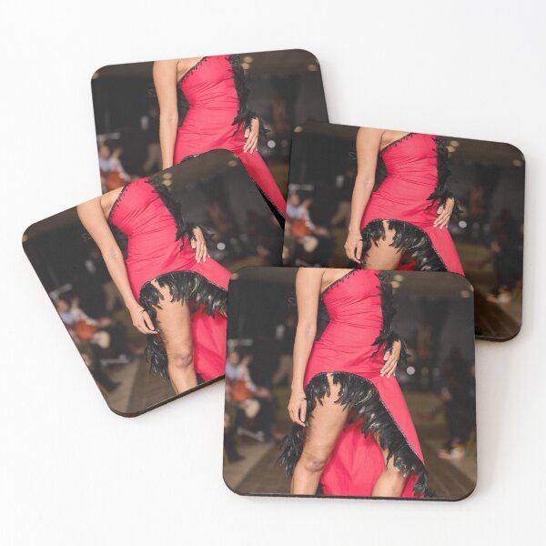 Item preview, A Tall Beautiful Black Runway Model Wearing A Red Dress designed and sold by lessplay.