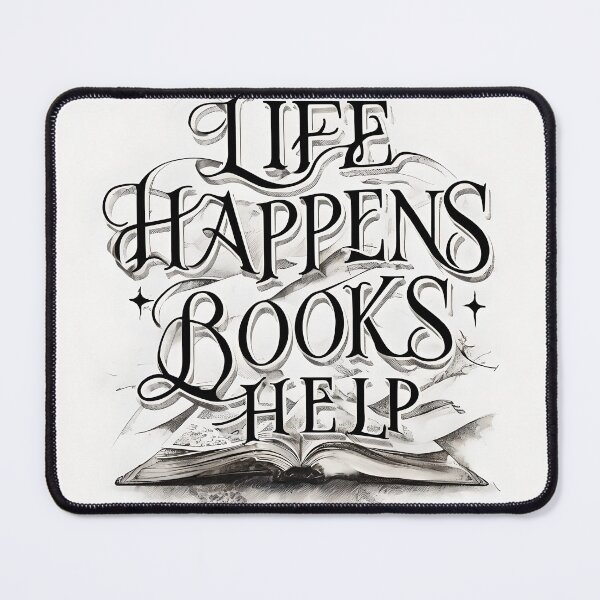 Item preview, life happens books help designed and sold by vessawickedstickers.