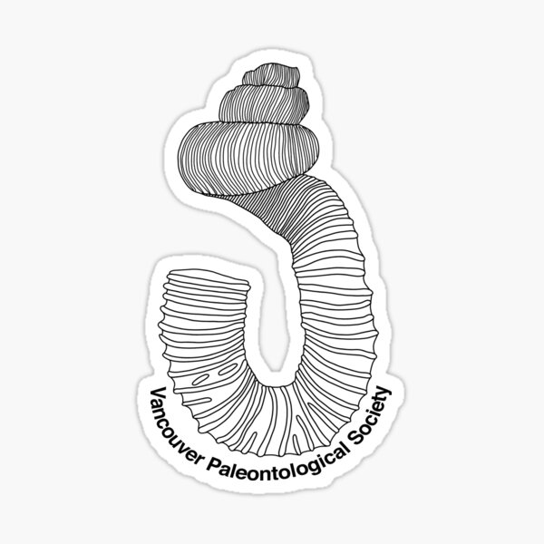 Item preview, Nostoceras hornbyense (Heteromorph Ammonite): Fossils of BC designed and sold by VanPaleoSociety.