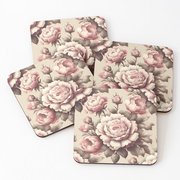 Item preview, Pink and white Cabbage Roses  designed and sold by GraphicsClub.