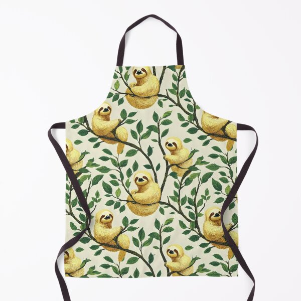 Item preview, Cute Yellow Sloths on Tree Branch Pattern designed and sold by VoyteksDesigns.