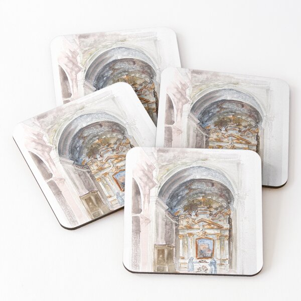 Item preview, Church altar watercolor designed and sold by Storymax-art.