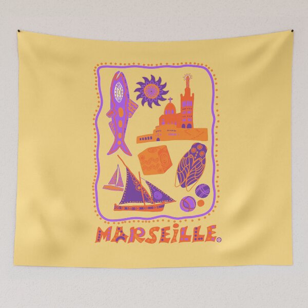 Item preview, Marseille vintage retro - Iconic symbols designed and sold by petiteToulon.