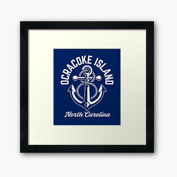 Item preview, Vintage-Style Ocracoke Island North Carolina Anchor - White designed and sold by TimelessLocales.