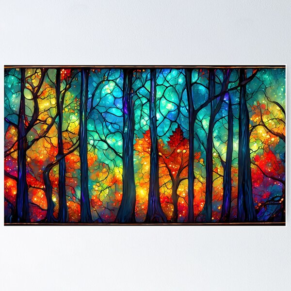 Item preview, Stained Glass Forest designed and sold by WitchNGoods.