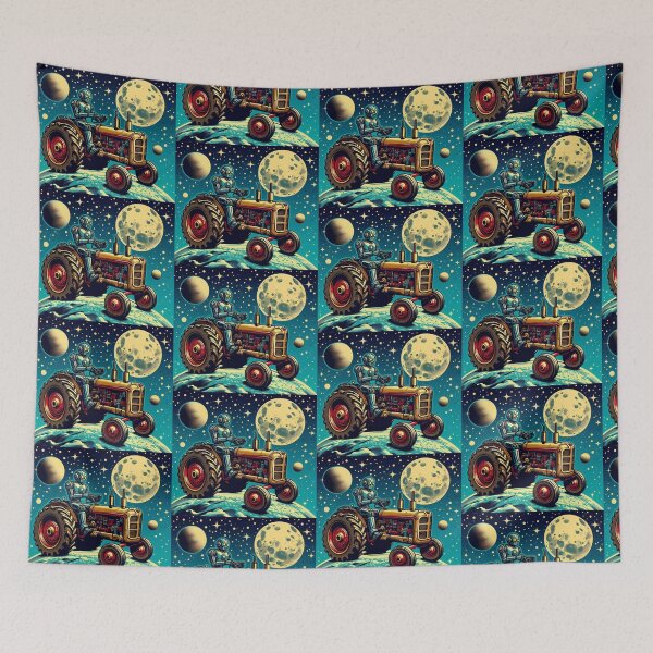 Item preview, The robot is driving an old tractor in space designed and sold by Dogandesighn.