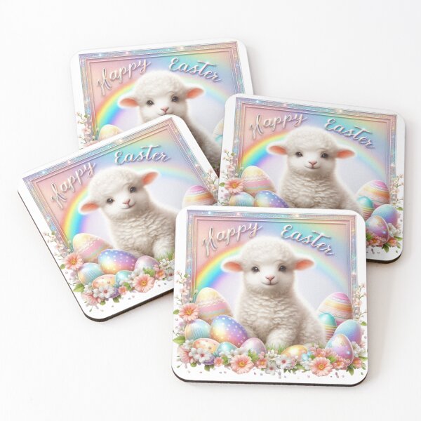 Item preview, lamb, Easter, joy, egg, rainbow, colorful, spring designed and sold by Brilliant minds.