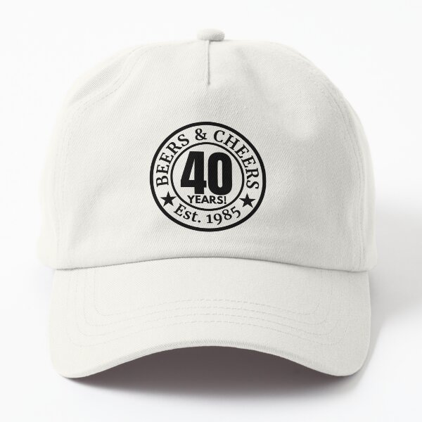 Aperçu de l'œuvre Bières et acclamations 40 | Célébration du 40e anniversaire | Design vintage 1985 créée et vendue par highflycrafts.