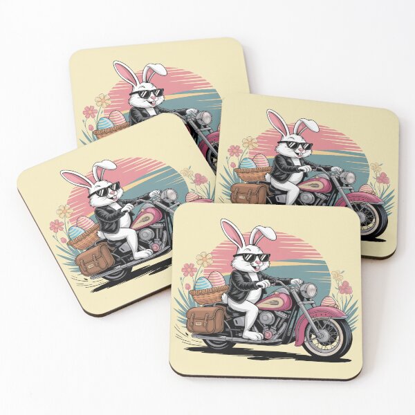 Item preview, White Rabbit Cruising With Easter Eggs designed and sold by Sza1a.