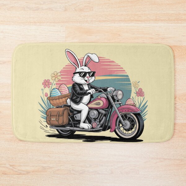 Item preview, White Rabbit Cruising With Easter Eggs designed and sold by Sza1a.
