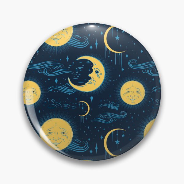 Item preview, Celestial Sun and Moon with stars repeating pattern designed and sold by Jdawnink.