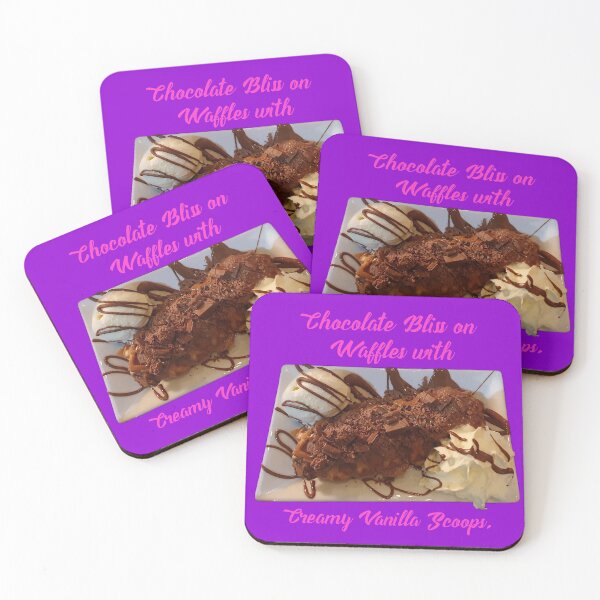 Item preview, Chocolate Bliss on Waffles with Creamy Scoops. designed and sold by Sibyl-Arts.