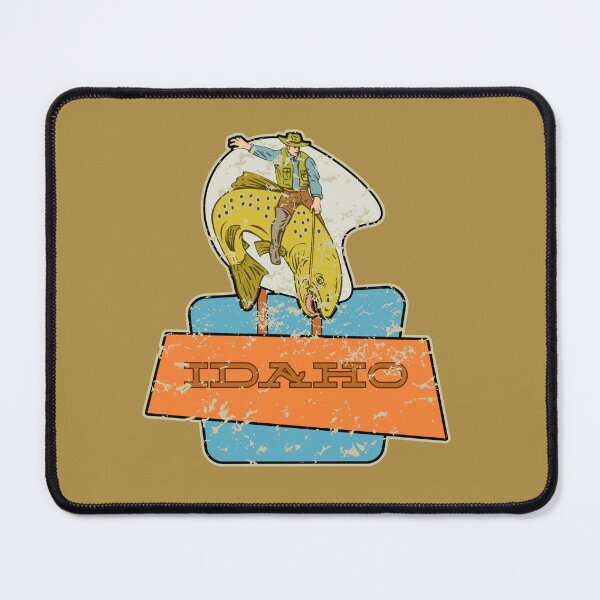Item preview, Vintage Idaho Cowboy on a Trout designed and sold by joztees.