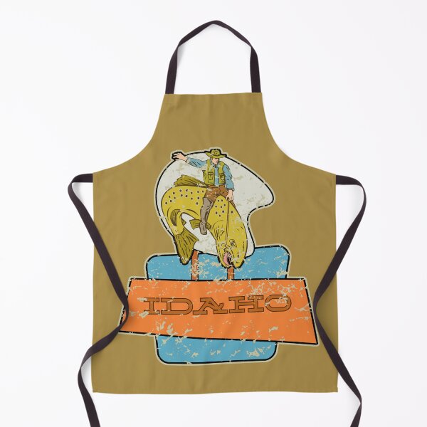 Item preview, Vintage Idaho Cowboy on a Trout designed and sold by joztees.