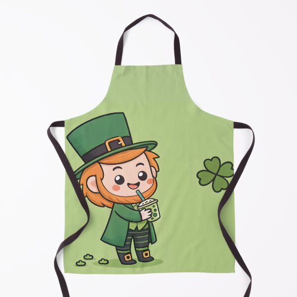 Item preview, Lucky Sip – Kawaii Leprechaun’s Boba Break designed and sold by HoneyNutCrisis.