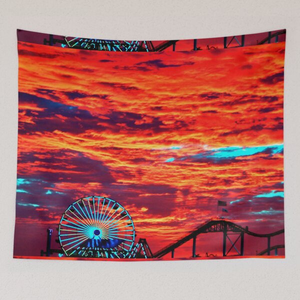 Item preview, Fire Sky Sunset Santa Monica Pier photographed by KAT designed and sold by KATKattalestv.