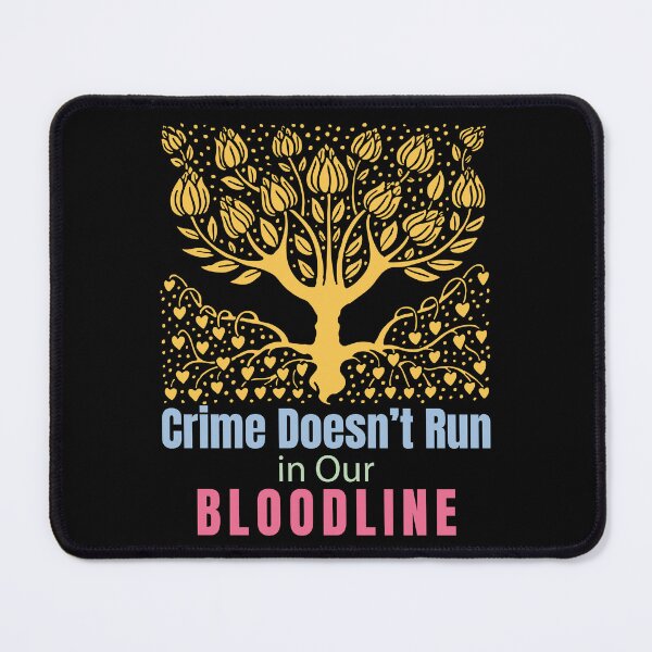 Item preview, Crime Doesn’t Run in Our Bloodline T-Shirt: Minimalist Tree Design with Heartfelt Roots – Serene Blossom Palette designed and sold by al21ex.