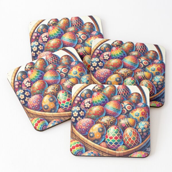 Item preview, Colorful Easter Eggs in Decorative Basket designed and sold by Lacritsa .