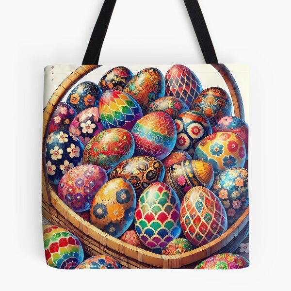 Item preview, Colorful Easter Eggs in Decorative Basket designed and sold by Lacritsa .