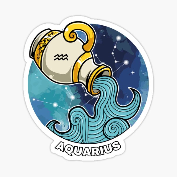 Item preview, Aquarius Astrological Sign designed and sold by stainedglass101.