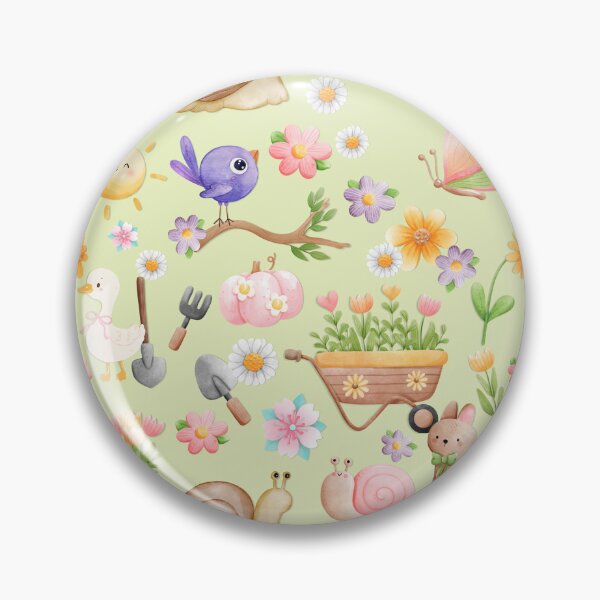 Item preview, Spring Garden Bliss Cute Animal and Floral Pattern designed and sold by Betsytiptoe.