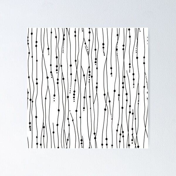 Item preview, Black Freestyle Lines + Dots designed and sold by mirror circus.