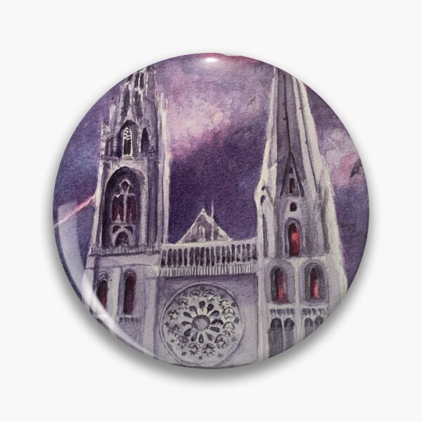 Item preview, Chartres cathedral in watercolor  designed and sold by Daylightvampire.