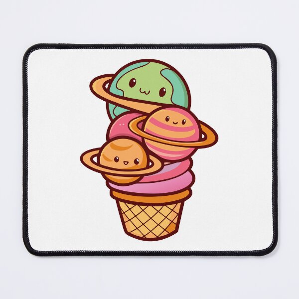 Item preview, Cosmic Ice Cream Planets – Kawaii Space Dessert designed and sold by Timegraf.