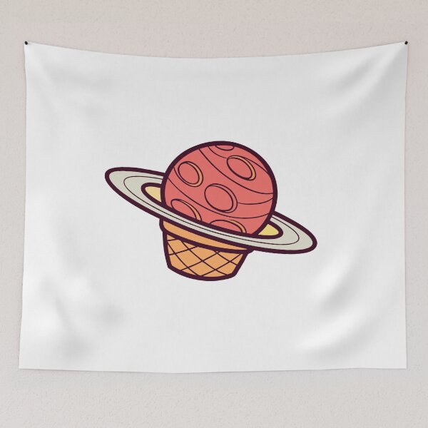 Item preview, Cosmic Ice Cream Planets – Kawaii Space Dessert designed and sold by Timegraf.