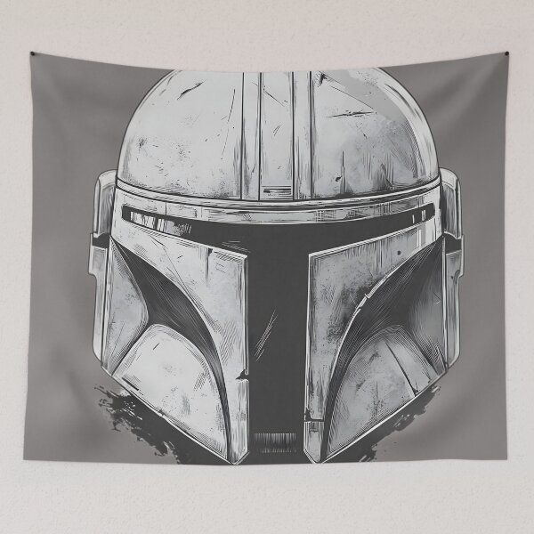 Item preview, Mandalorian Helmet Sketch  designed and sold by MemeHodlr.