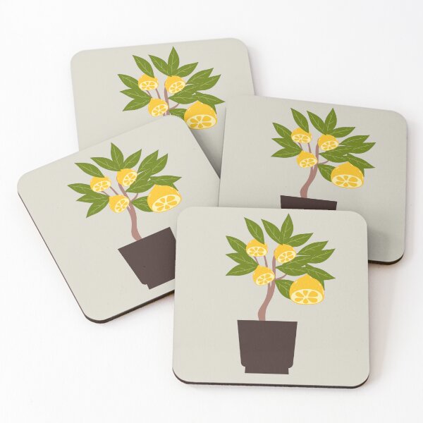 Item preview, Flat Design Illustration with Lemon Tree Pot	 designed and sold by AlginaPugachova.
