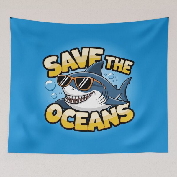 Item preview, Save the Oceans – Let’s protect our sharks! designed and sold by FrenchTouch77.