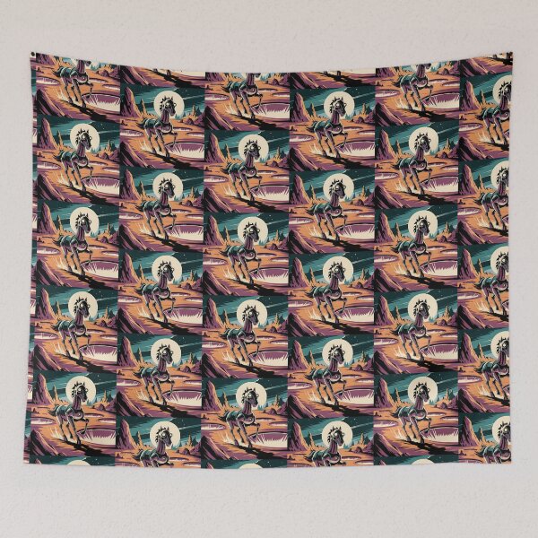 Item preview, Robot Horse on Mars Retro Sci-Fi designed and sold by Into The Rabbit Hole.