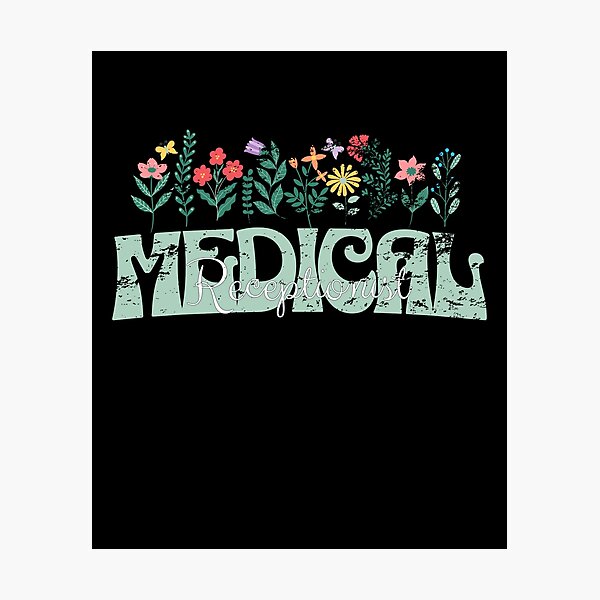 Item preview, Medical Receptionist flowers supporter Retro Vintage designed and sold by Jeangel97.
