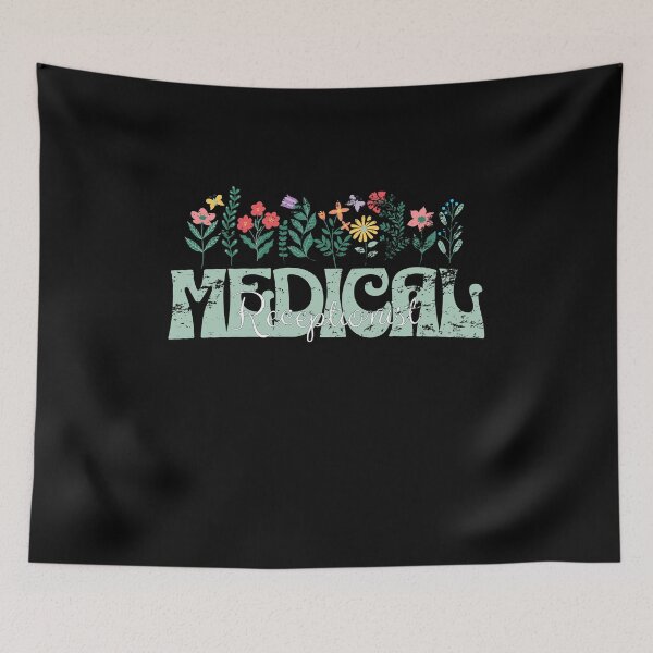 Item preview, Medical Receptionist flowers supporter Retro Vintage designed and sold by Jeangel97.